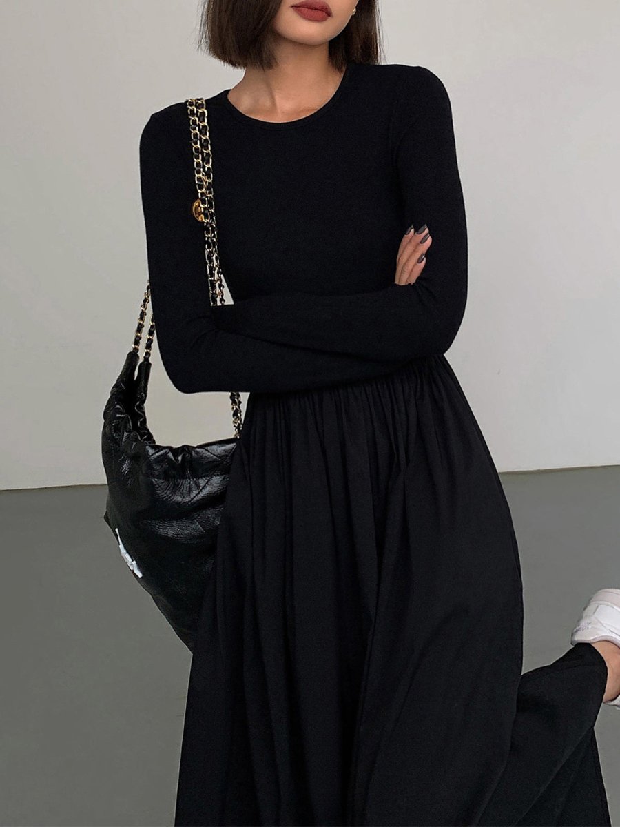 Polly | Lange Mouwen Jurk met Praktische Pockets voor Comfort en Stijl