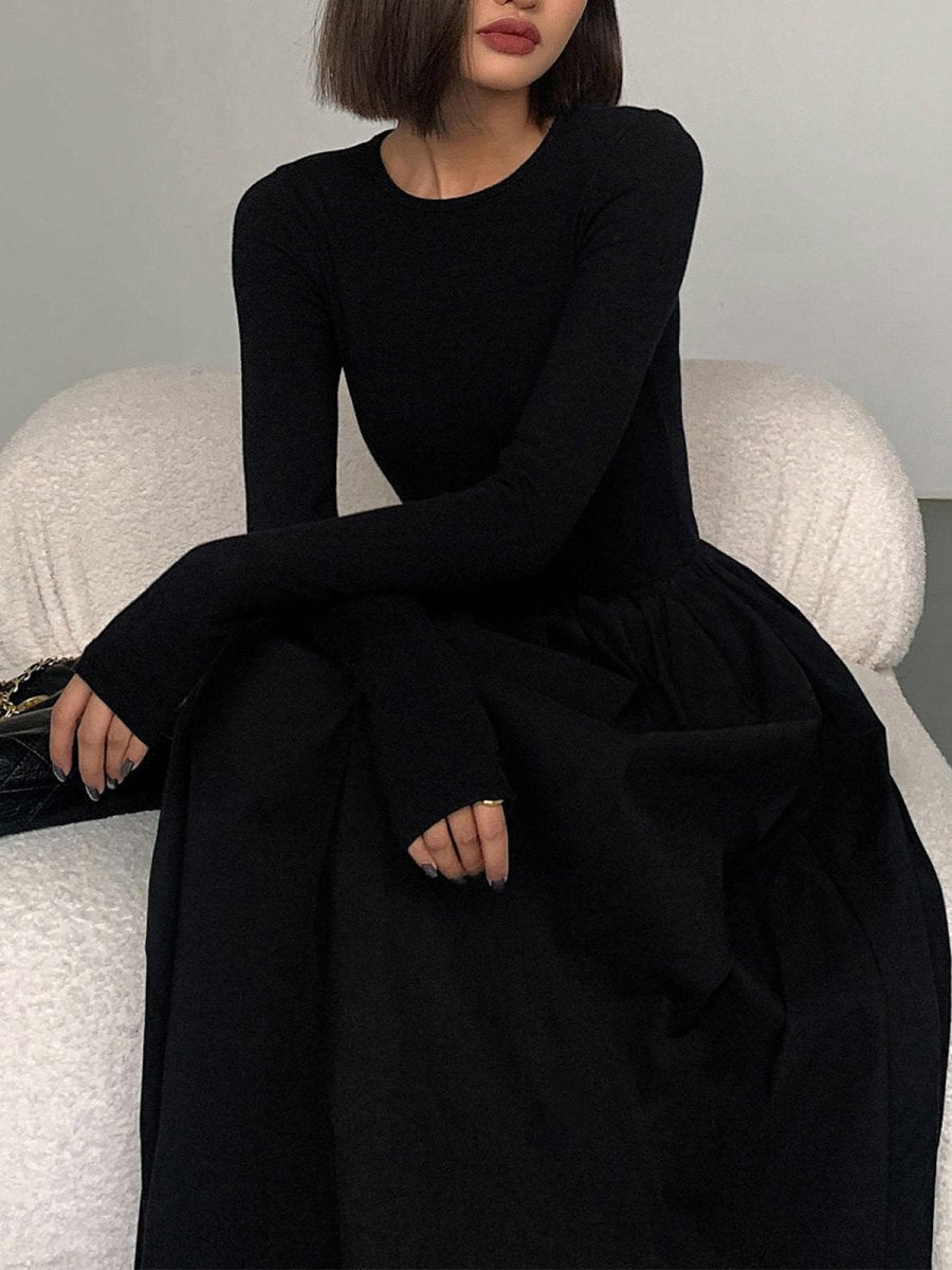 Polly | Lange Mouwen Jurk met Praktische Pockets voor Comfort en Stijl
