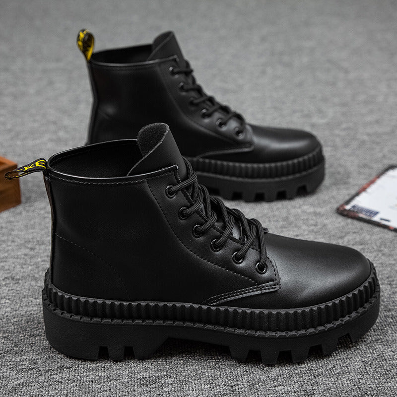 Oliver Heren veterboots leren schoenen met dikke zool